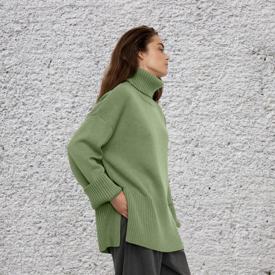 Bia® | Maglione dolcevita in lana artigianale