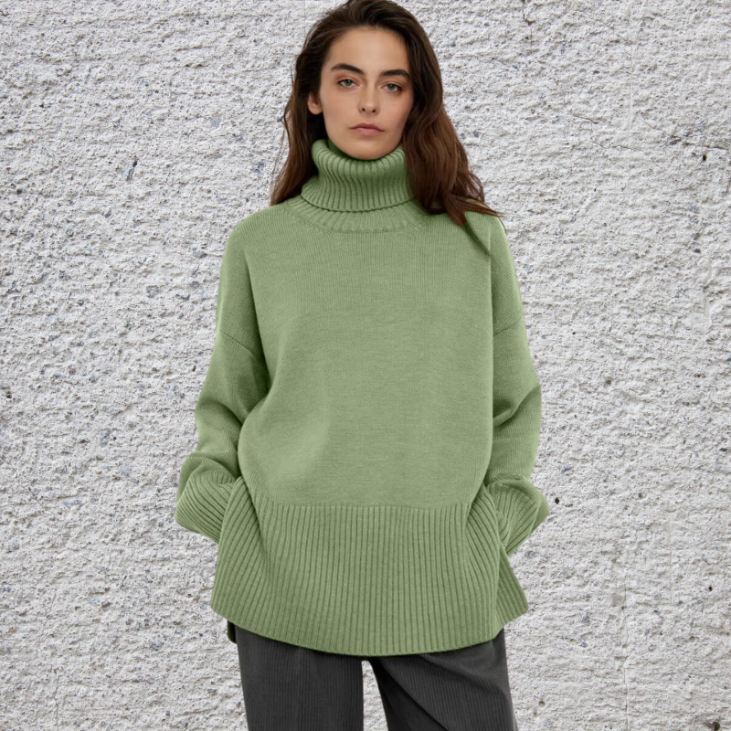 Bia® | Maglione dolcevita in lana artigianale