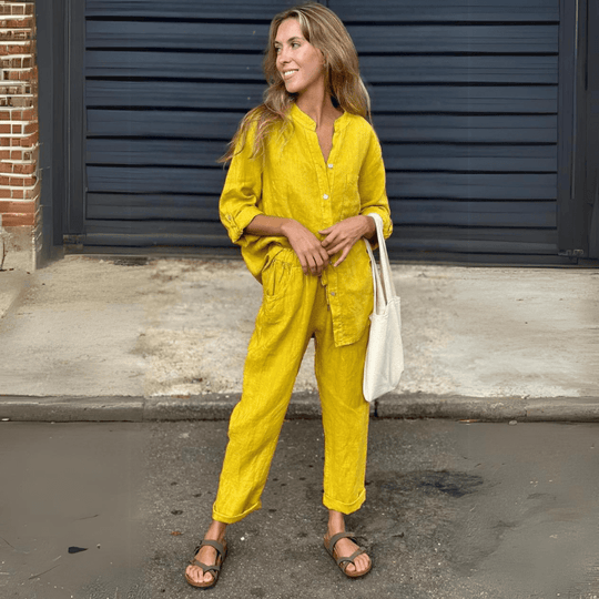 Alina® | Abito Casual autunnale in cotone - Set in due pezzi