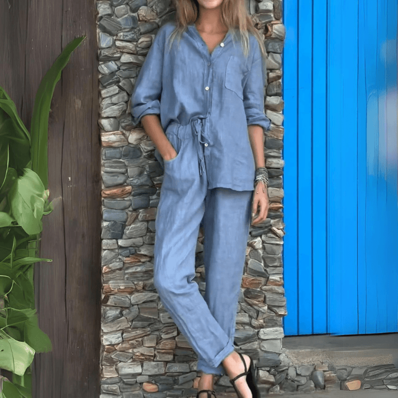 Alina® | Abito Casual autunnale in cotone - Set in due pezzi